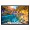Designart - Turquoise Water and Sunny Beams - Landscape Photography Framed Canvas Print